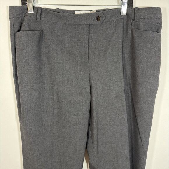 Calvin Klein Modern Fit Gray Career Work Trouser Slacks Dress Pants 16 Grey NWOT - Picture 5 of 8